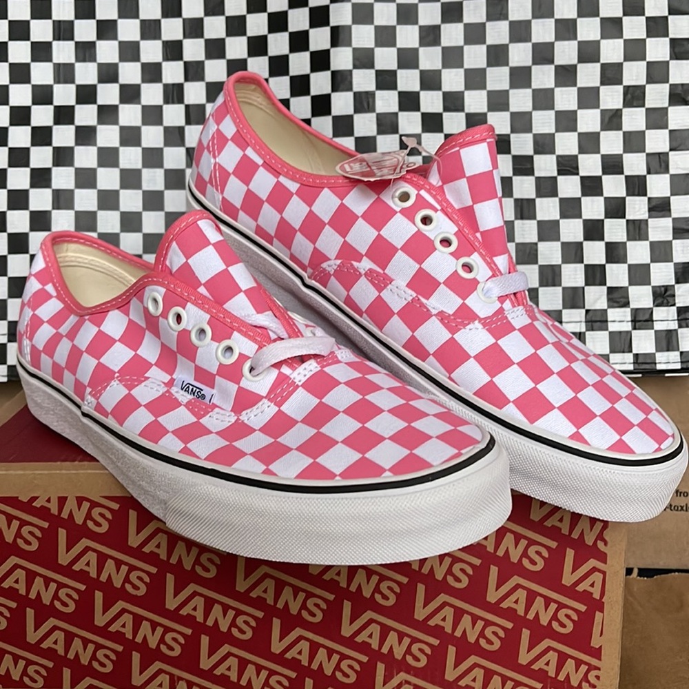 Vans Authentic Checkerboard Pink Lemonade/True White WMNS sneakers - Picture 5 of 16